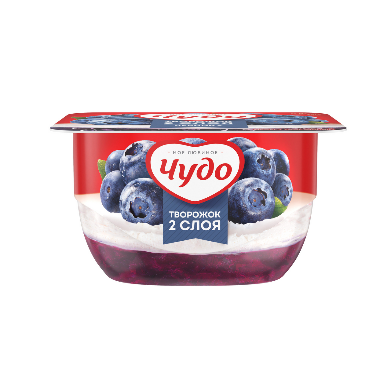 Десерт творожный Чудо творожок воздушный Черника 4,2% 100г