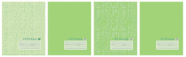 Тетрадь общая Seventeen 24 листа A5 скрепка клетка в ассортименте