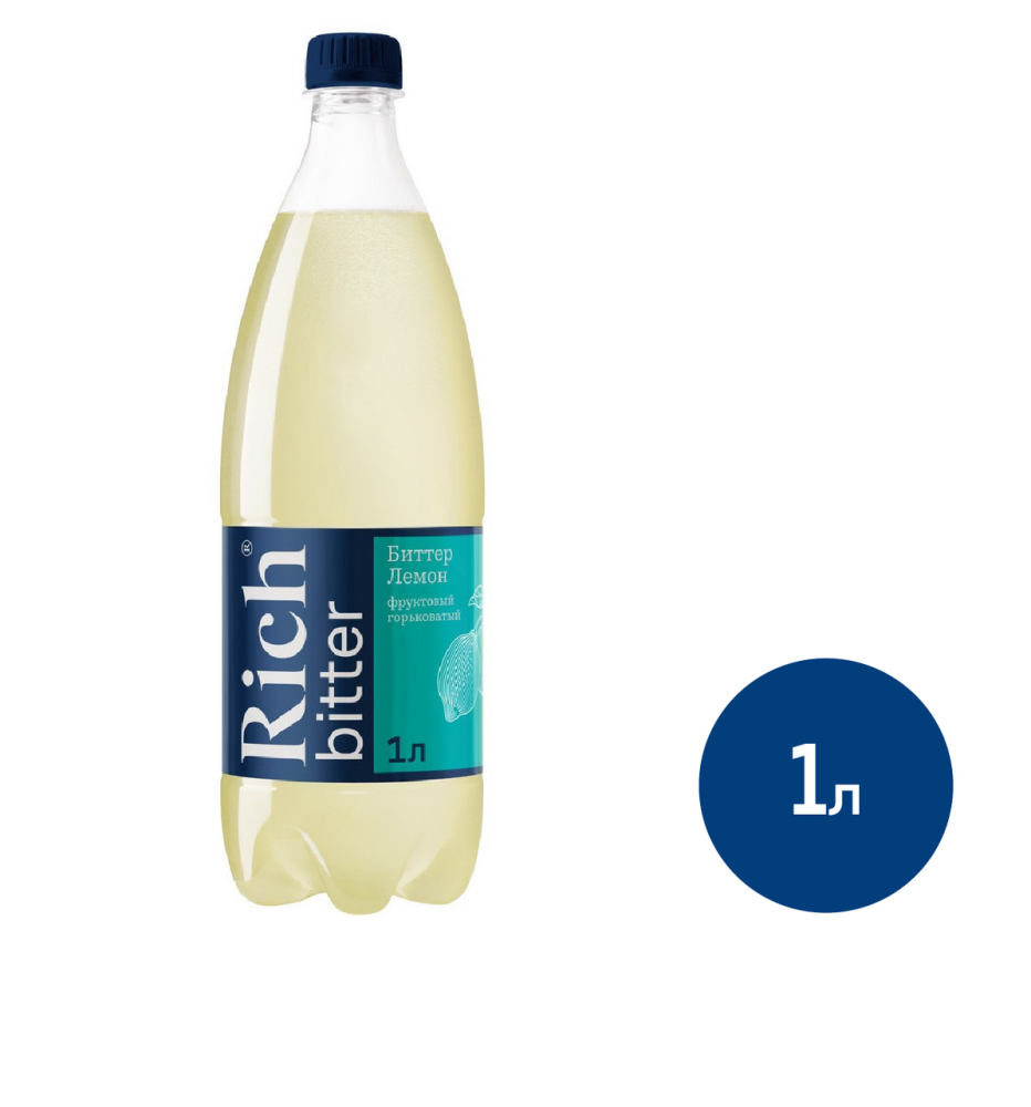 Напиток Rich bitter Лемон газированный, 1л