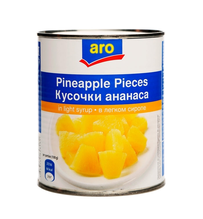 Ананасы кусочки ARO, 3100мл