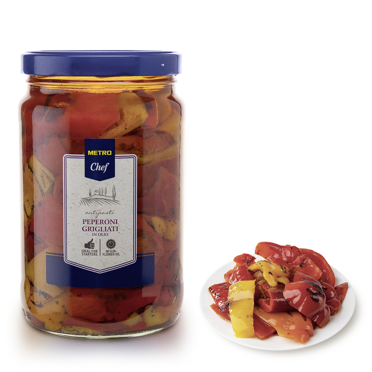 METRO Chef Перец гриль в масле 1600г