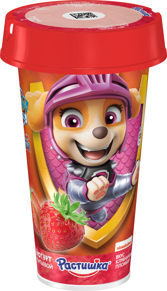 Йогурт питьевой Растишка Клубничный пломбир с 3 лет 2.8% 190 г