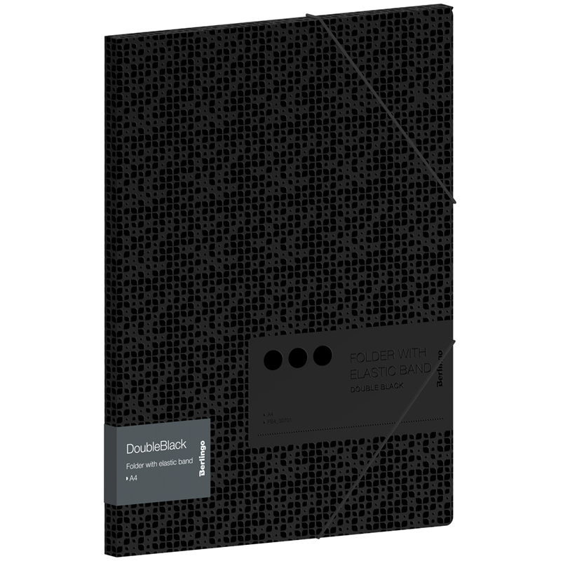 Папка Berlingo Double Black на резинке А4 600мкм