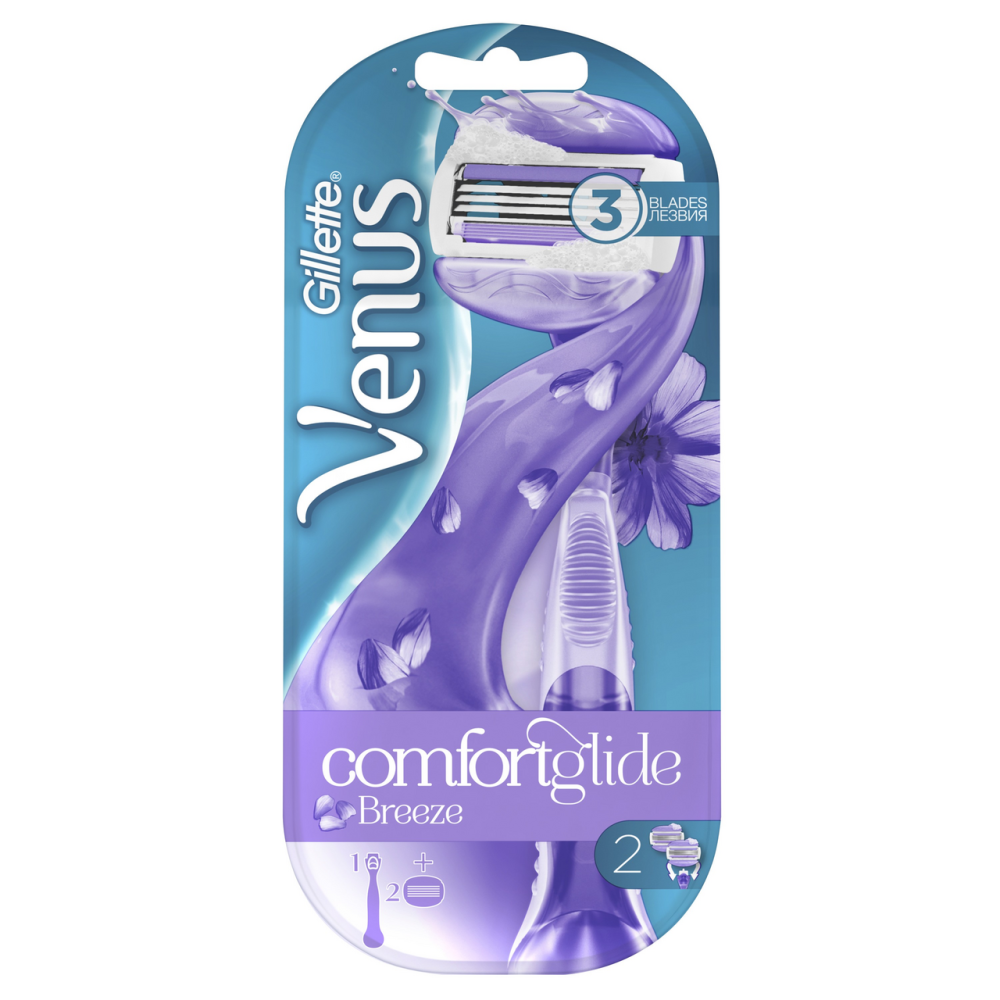 Станок для бритья Gillette Venus Breeze для женщин с 2-мя сменными кассетами