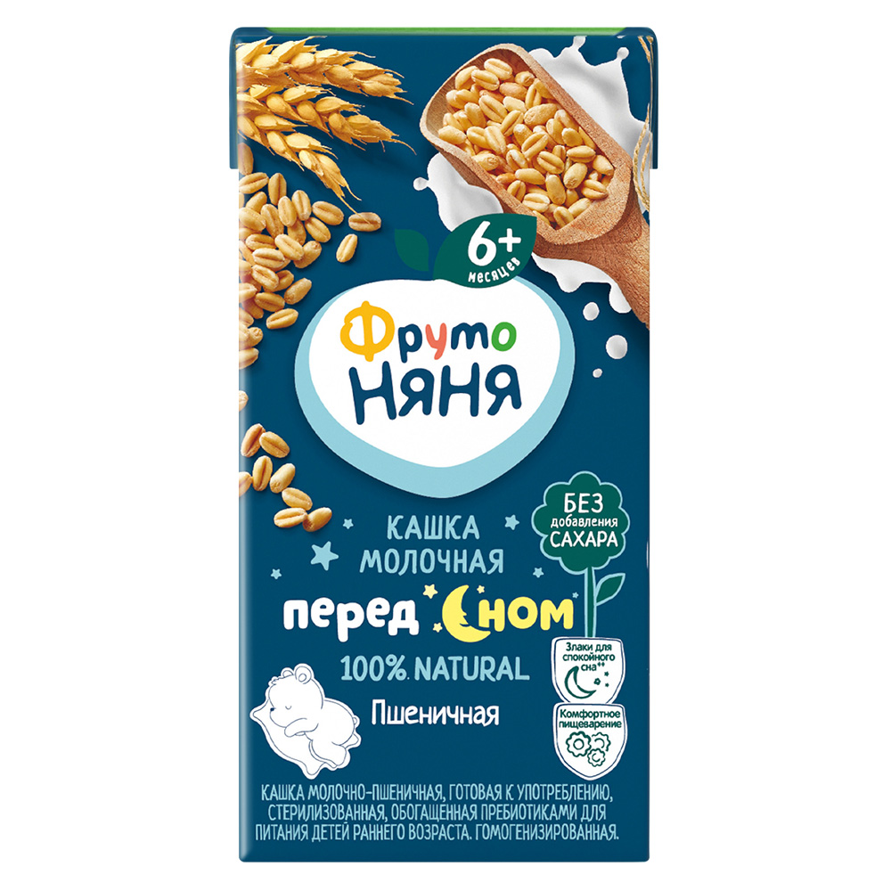 Кашка ФрутоНяня молочно-пшеничная с 6-ти месяцев, 0,2л