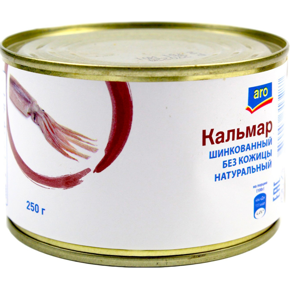 Консервы ARO Кальмар шинкованный без кожицы, 250 г