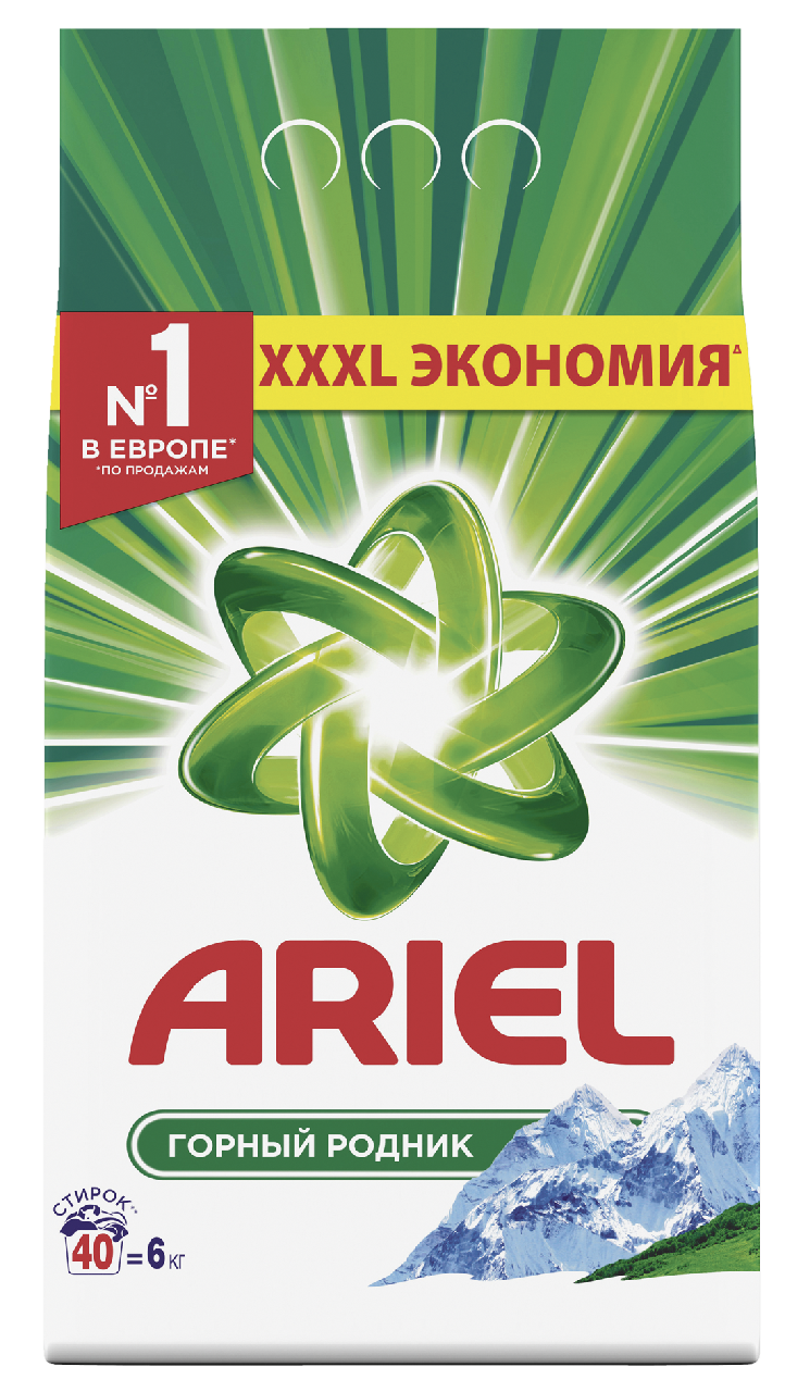 Стиральный порошок Ariel автомат Горный родник 6 кг