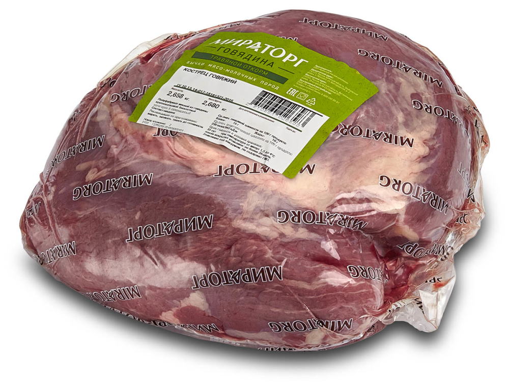Кострец Мираторг Фермерский бычок говяжий замороженный