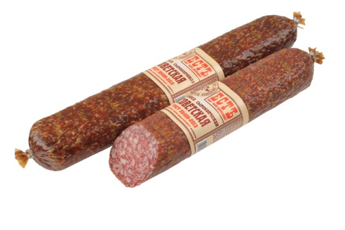 Колбаса Естъ Советская сырокопченая высший сорт ГОСТ, ~500г