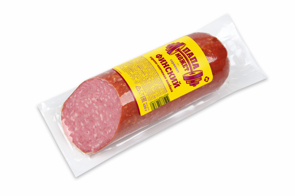 Колбаса Папа Может сервелат финский варено-копченый, 350г