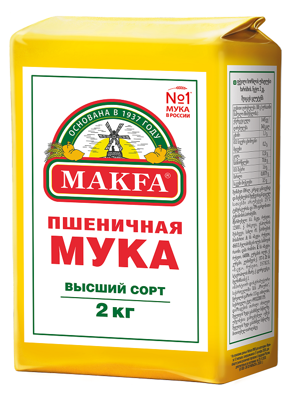 Мука Макфа пшеничная высший сорт, 2кг