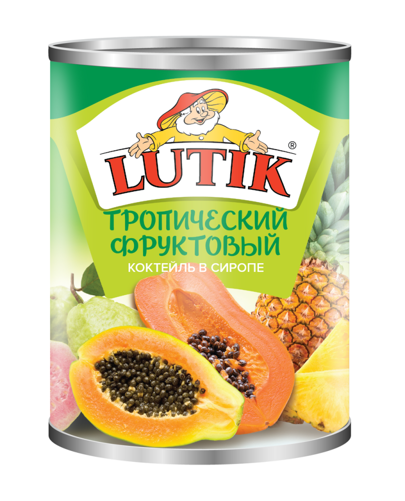 Фрукты Lutik тропические в сиропе, 580мл