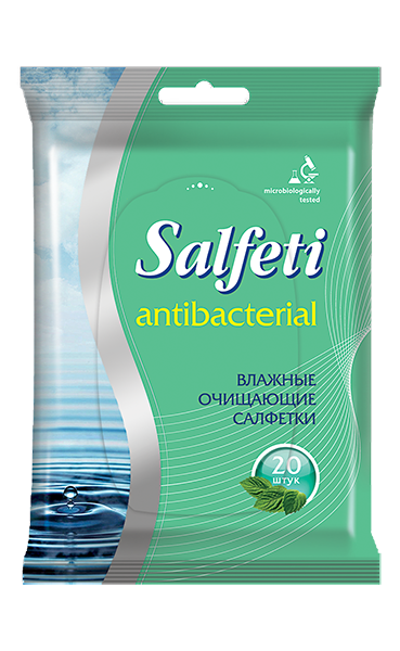 Салфетки влажные Salfeti антибактериальные 20шт