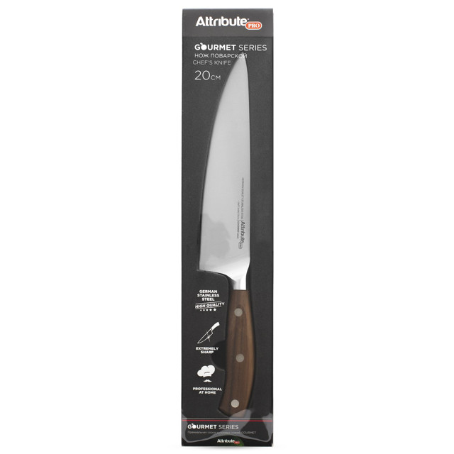 Нож Attribute Gourmet поварской, 20см