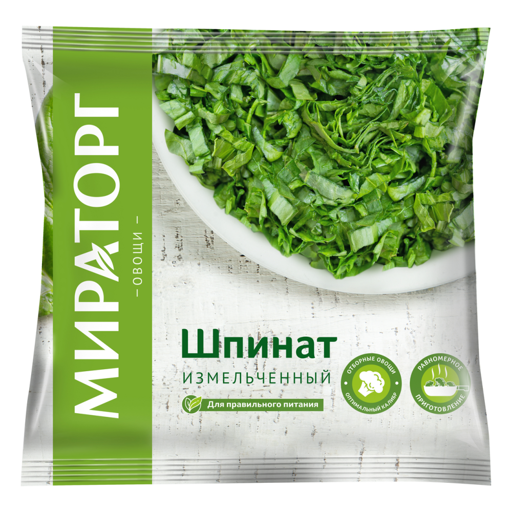 Шпинат Мираторг измельченный замороженный, 400г