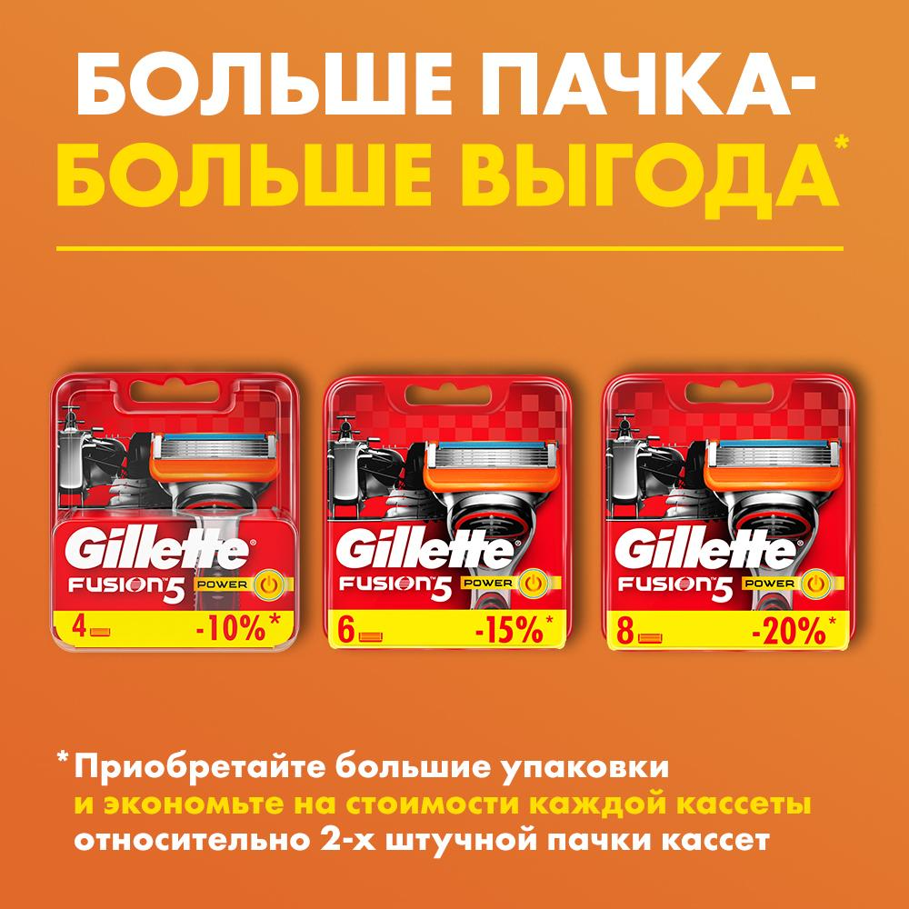 Кассеты Gillette Fusion Power сменные для бритвенного станка, 4шт