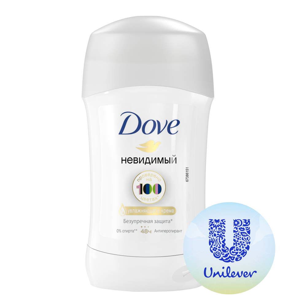 Дезодорант - антиперспирант Dove Invisible Dry, против белых пятен 40мл
