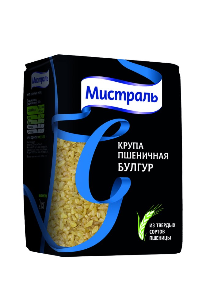 Крупа Мистраль пшеничная Булгур, 2кг