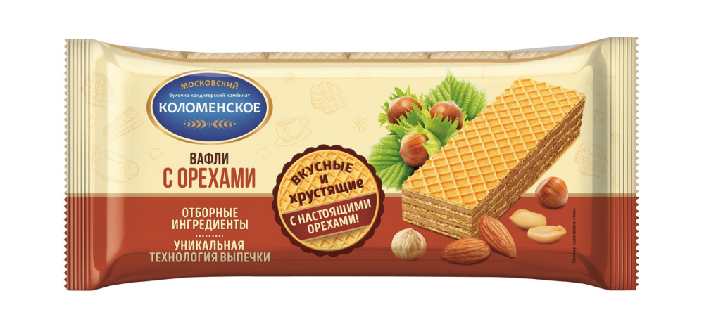 Вафли Коломенское с орехами 200 г