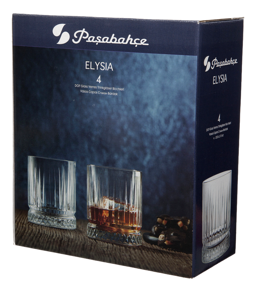 Набор низких стаканов Pasabahce Элизия, 355мл x 4шт