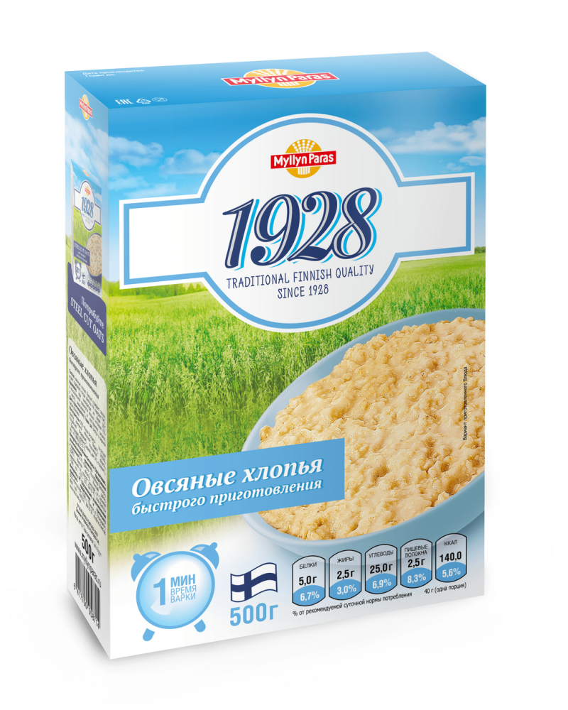 Хлопья овсяные Myllyn Paras 1928, 500г