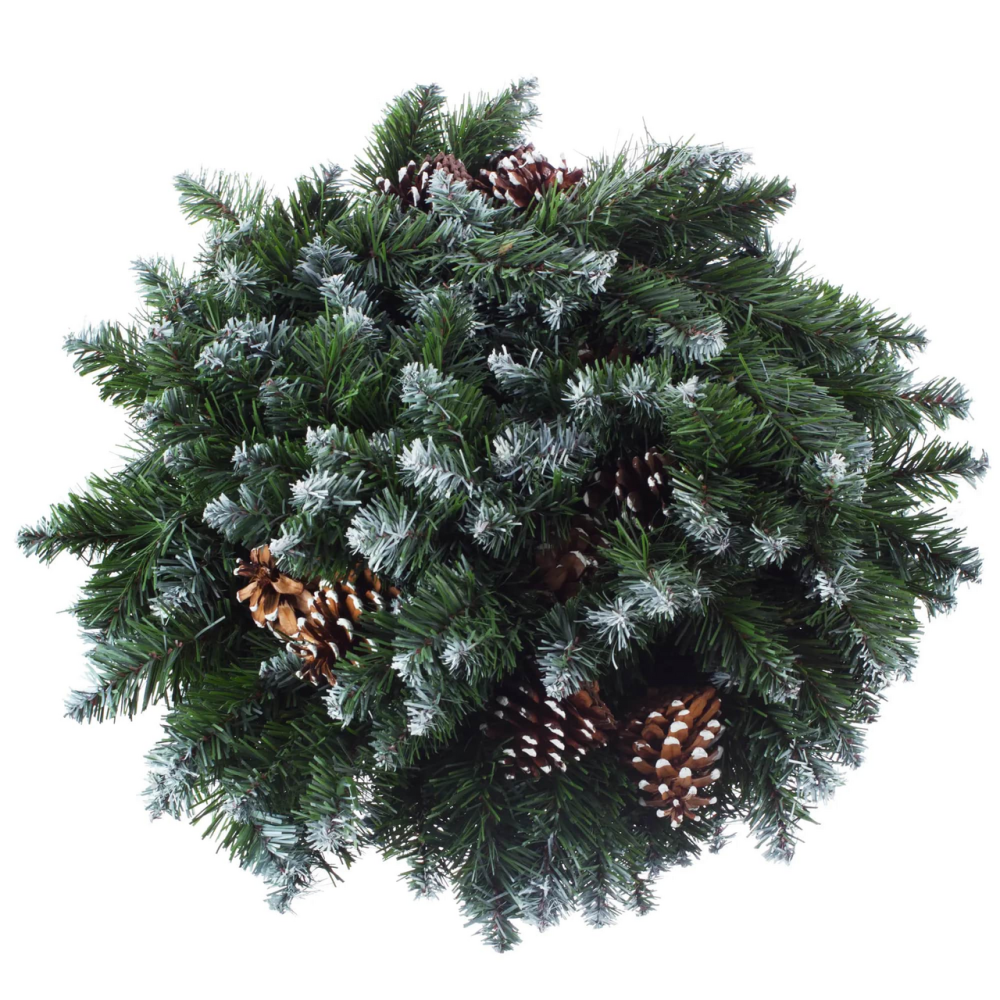 Гирлянда еловая B&H пушистые ветки с шишками, 270см