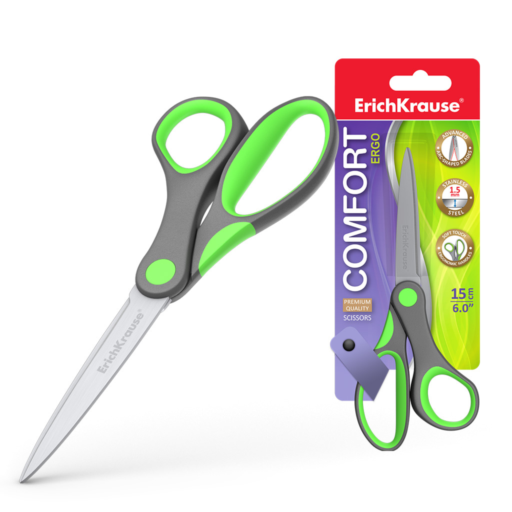Ножницы Erich Krause Comfort, 15см