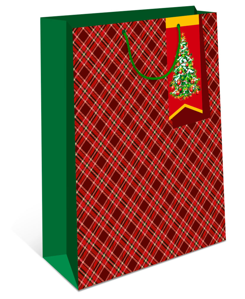 Сумка подарочная АРТ И ДИЗАЙН Ab ламинированная НГ, 26 х 36 х 11 см