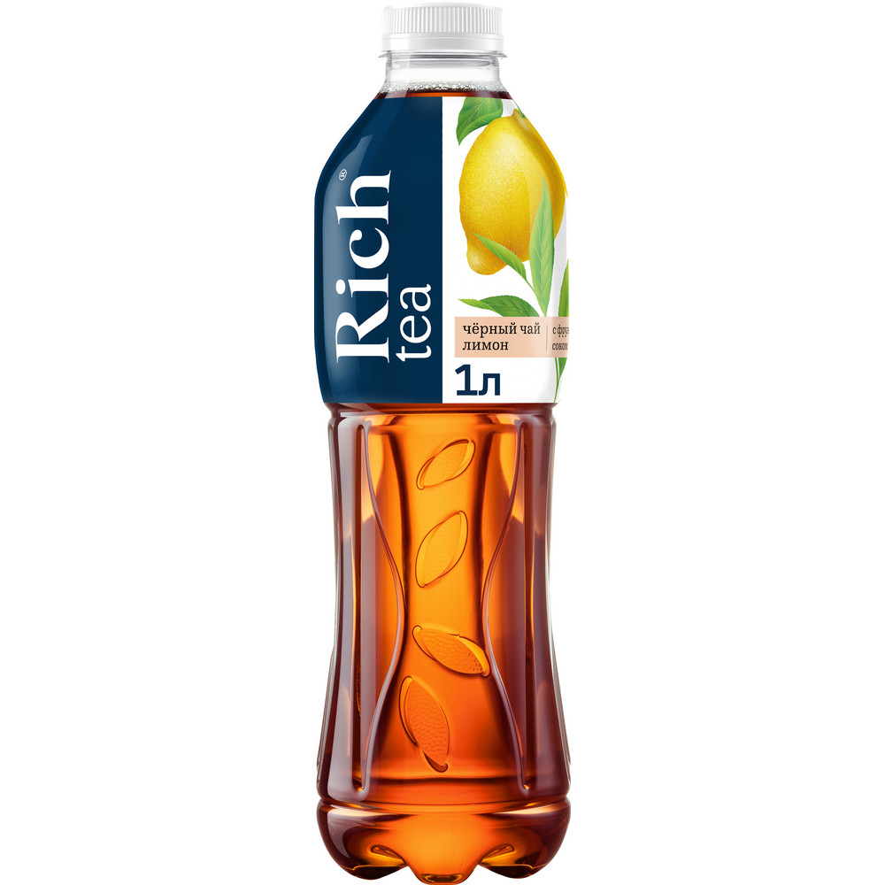 Холодный чай Rich tea черный со вкусом лимона, 1л