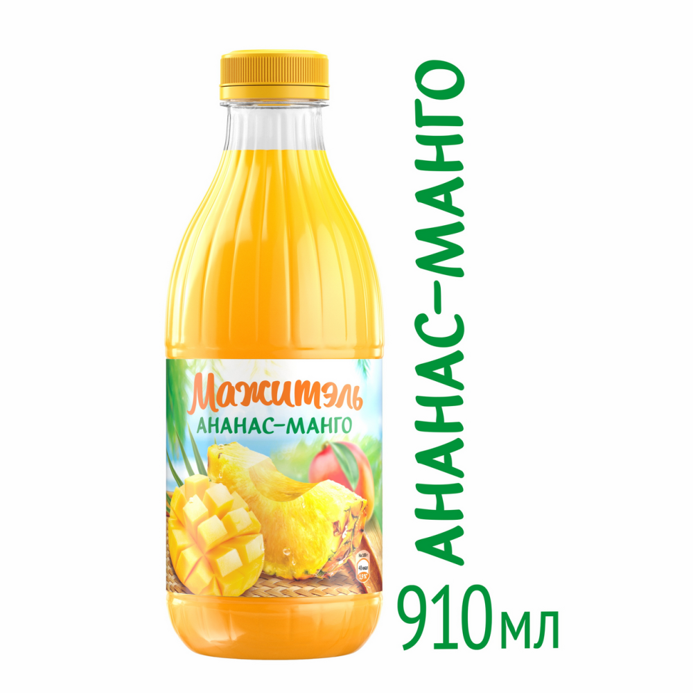 Напиток сывороточный Мажитэль ананас, манго, 950г БЗМЖ