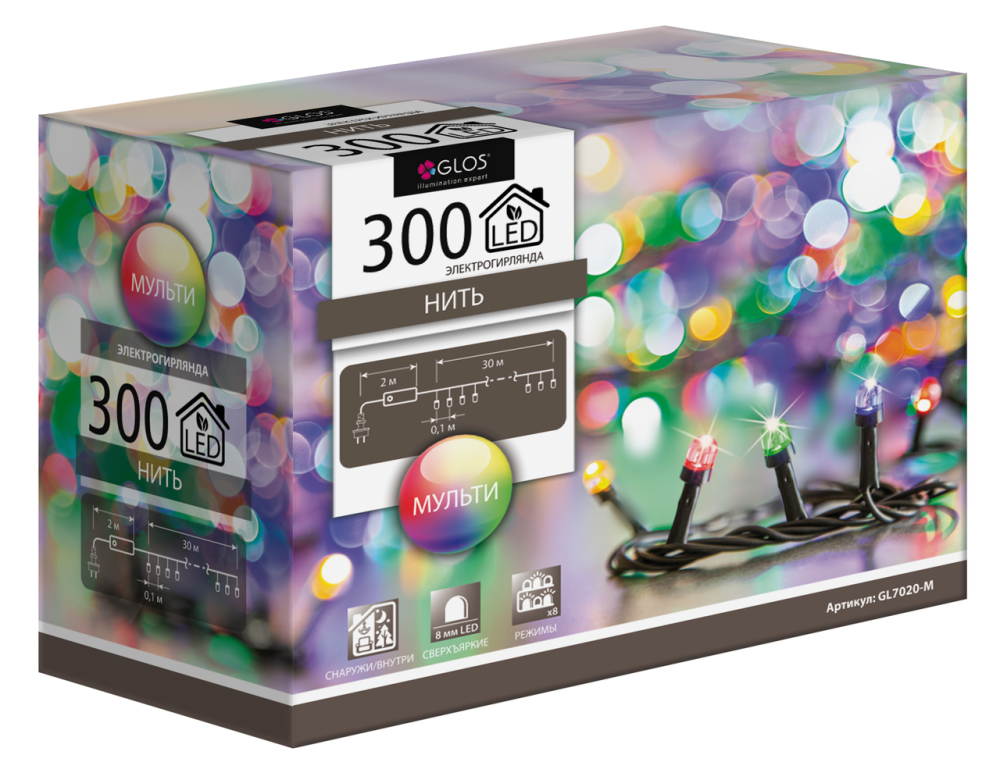 Электрогирлянда «Нить», 30 м