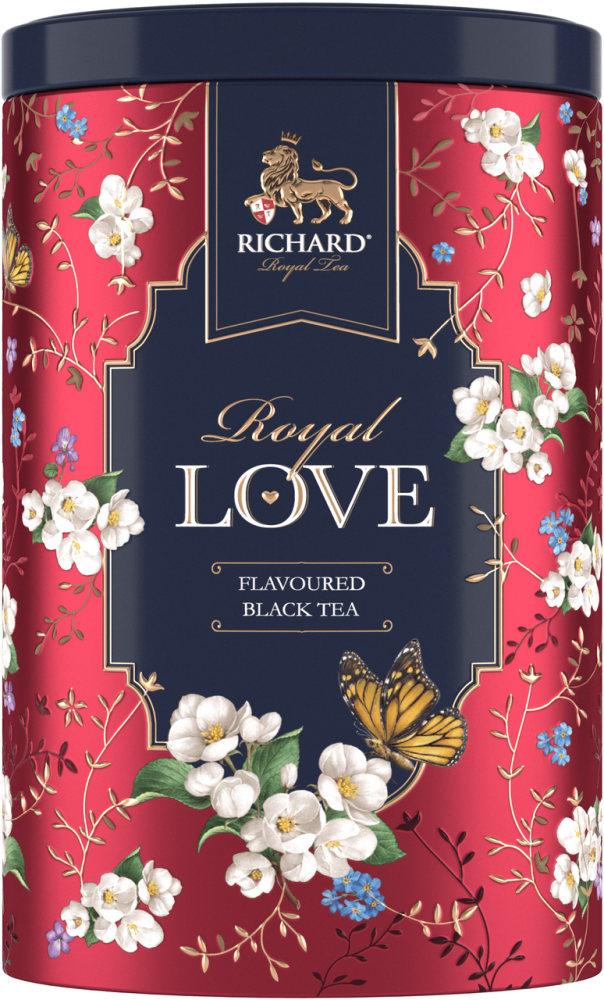 Чай Richard Royal Love чёрный цейлонский крупнолистовой с ароматом бергамота и ванили, 80г