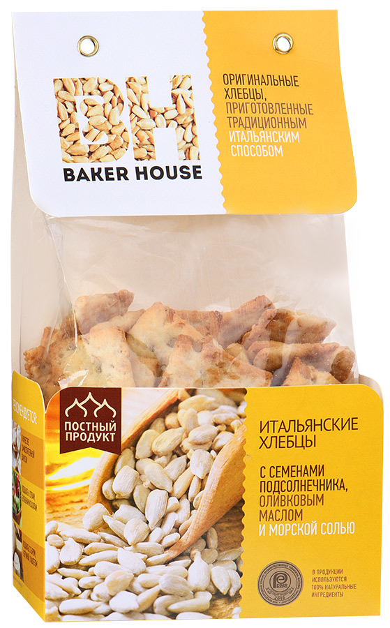 Хлебцы Baker House Итальянские с оливковым маслом и морской солью 250 г