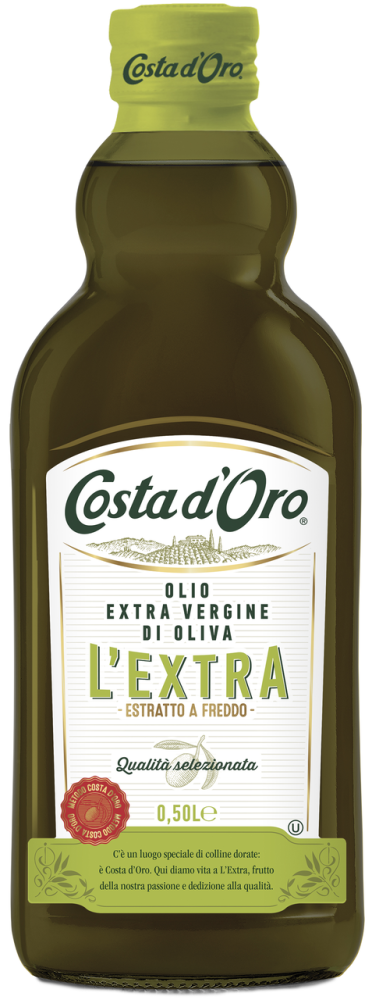 Масло оливковое Costa d'Oro Экстра нерафинированное 0,5л