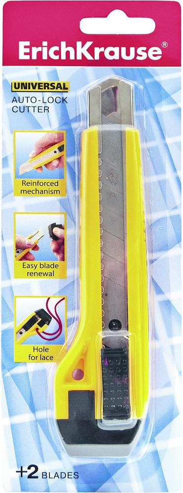 Канцелярский нож Erich Krause Auto-Lock в блистере