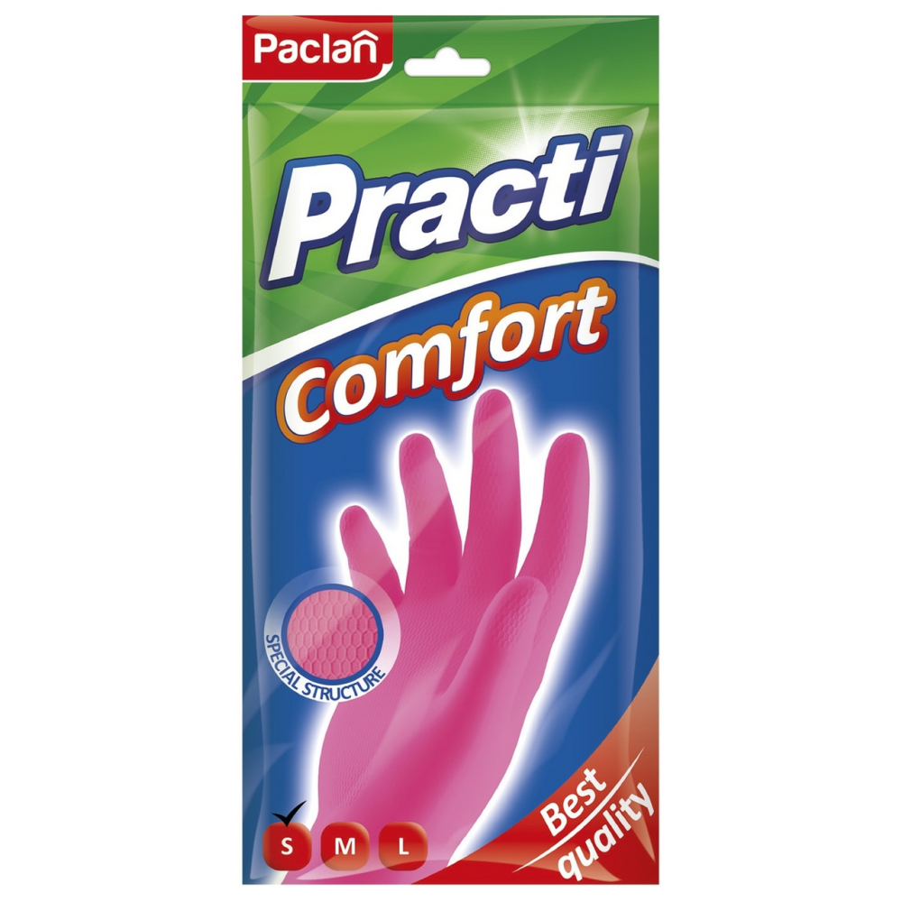 Перчатки Paclan Practi Comfort резиновые размер S