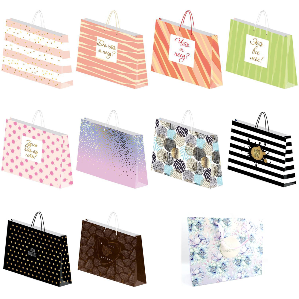 Сумка бумажная тисненая As, 32x26x12см