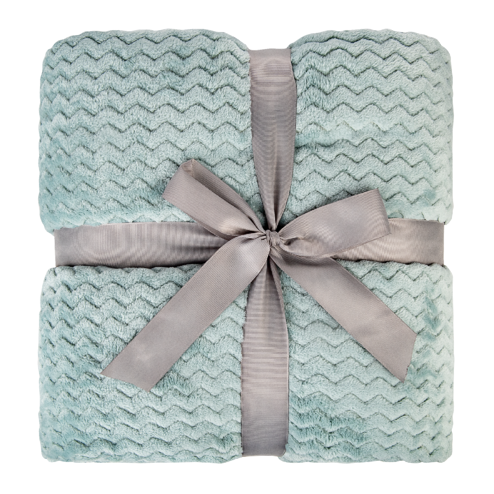 Tarrington House Плед микровелюр мятный, 240 x 260см