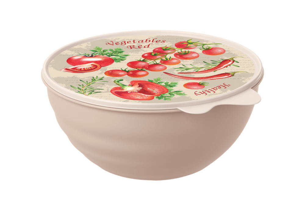 Миска с крышкой Phibo Wave 0,85 л цвета в ассортименте