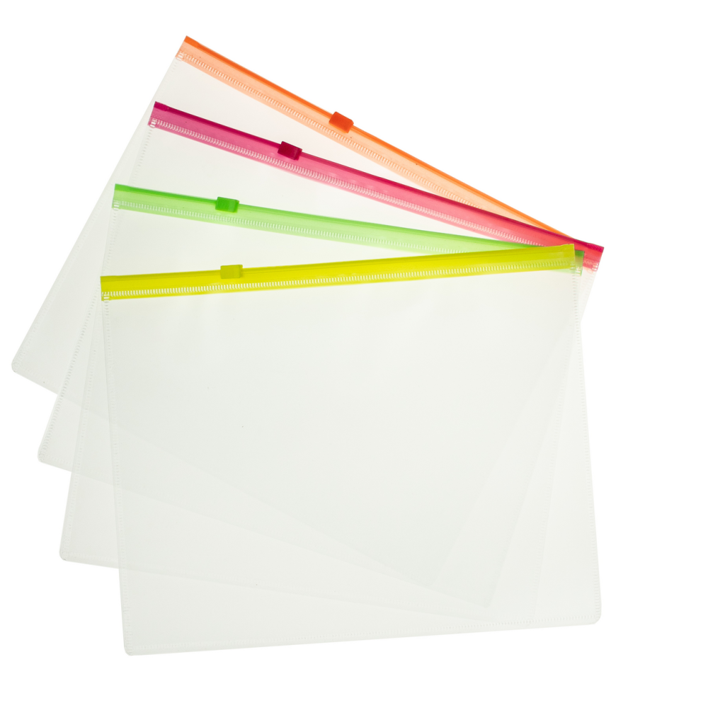 SIGMA Папка на Zip молнии Neon А4, 12шт