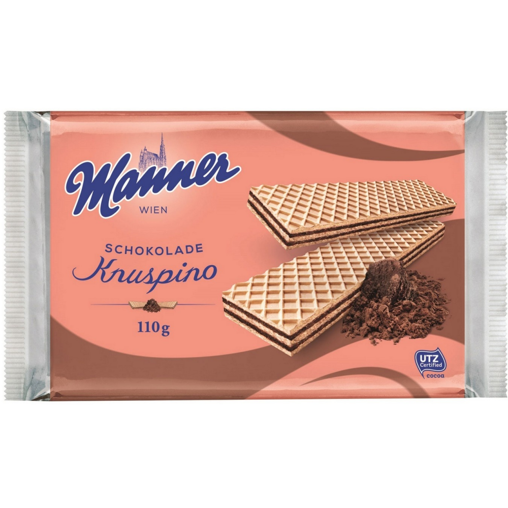 Вафли Manner с шоколадным кремом Кнуспино 110 г