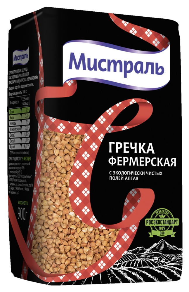 Крупа гречневая Мистраль фермерская 900 г