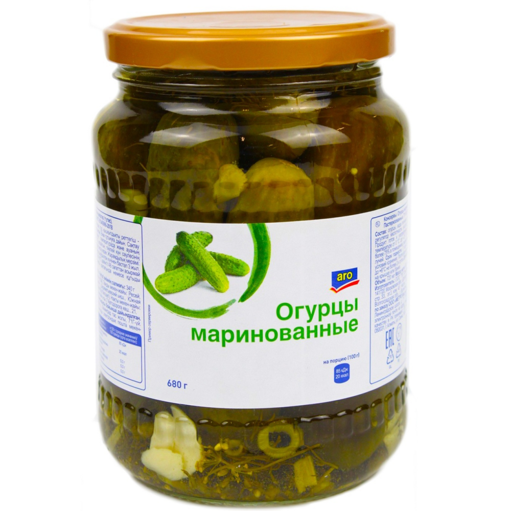 Огурцы ARO маринованные, 680 г