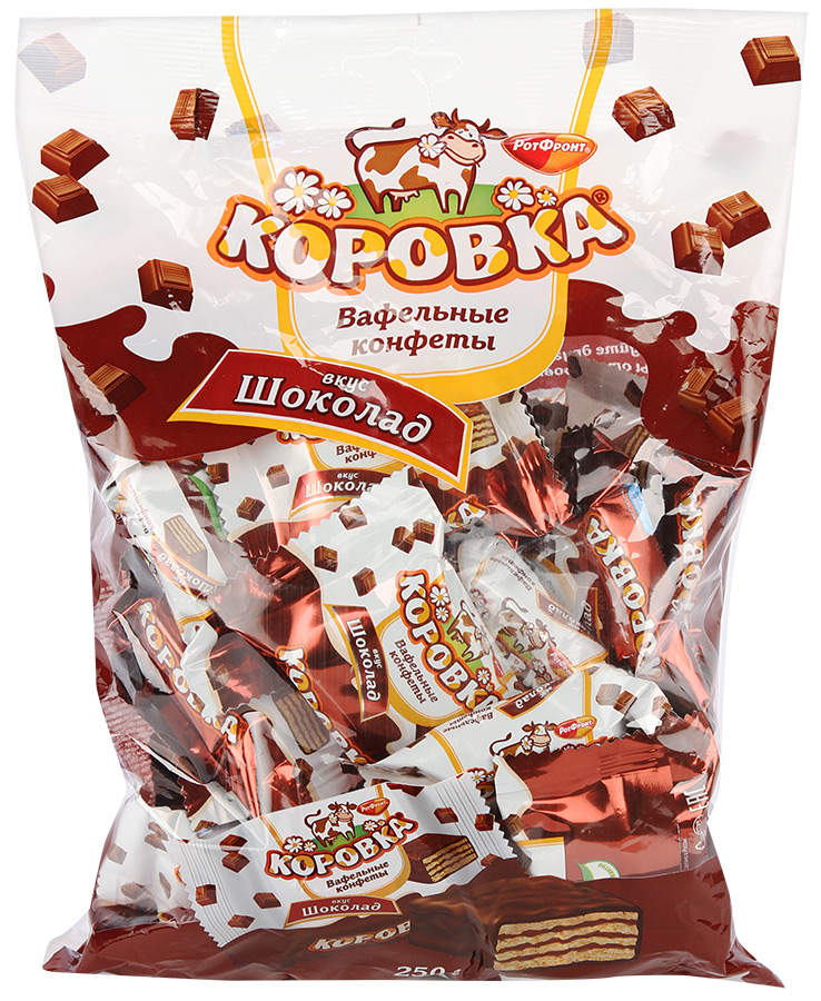 Конфеты коровка. Конфеты коровка, шоколадные, рот фронт, 250 г. Конфеты рот фронт коровка 250 г шоколад вафельные. Конфеты коровка вафельные рот фронт. Конфеты коровка вкус шоколад рот фронт.