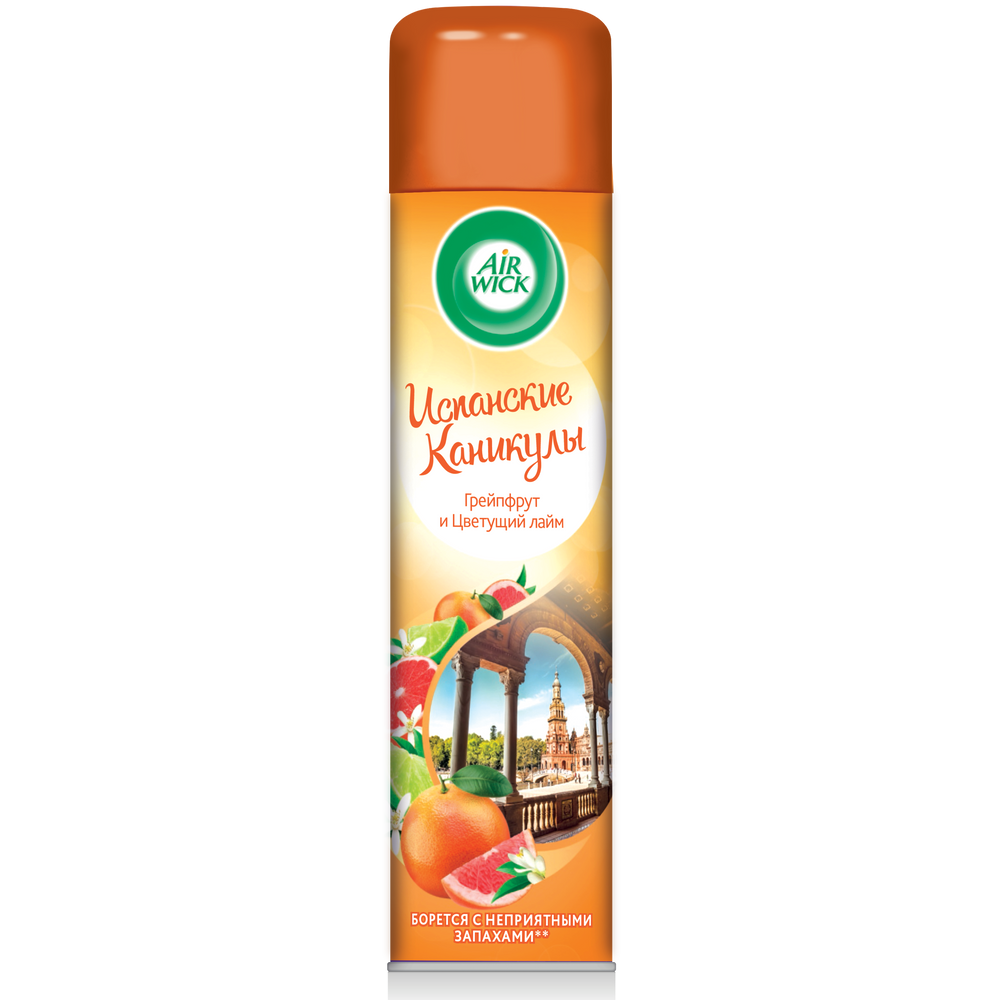 Освежитель воздуха AirWick Aerosol Испанские каникулы 290 мл Освежитель воздуха AirWick Aerosol Испанские каникулы 290 мл