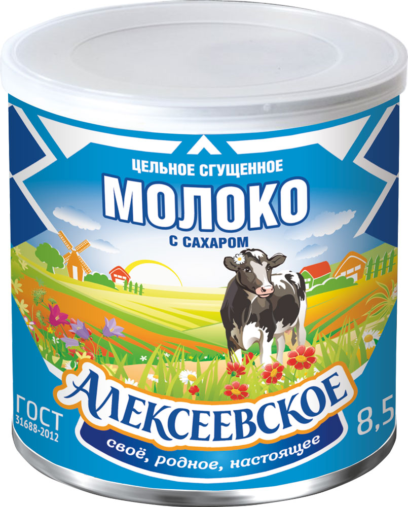 Молоко сгущенное Алексеевское 8.5% ГОСТ, 360г Молоко сгущенное Алексеевское 8.5% ГОСТ, 360г