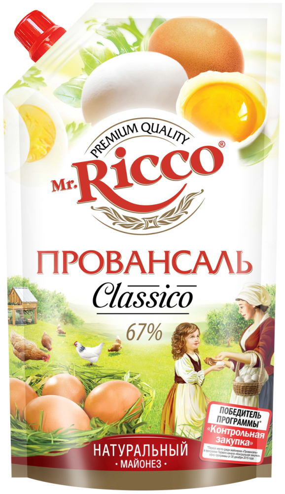 Майонез Mr.Ricco Organic Провансаль 67% 400мл