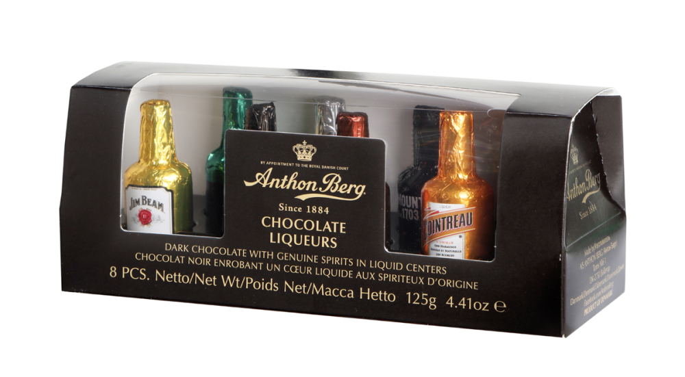 Ассорти шоколадных конфет ANTHON BERG с премиальным алкоголем, 125г