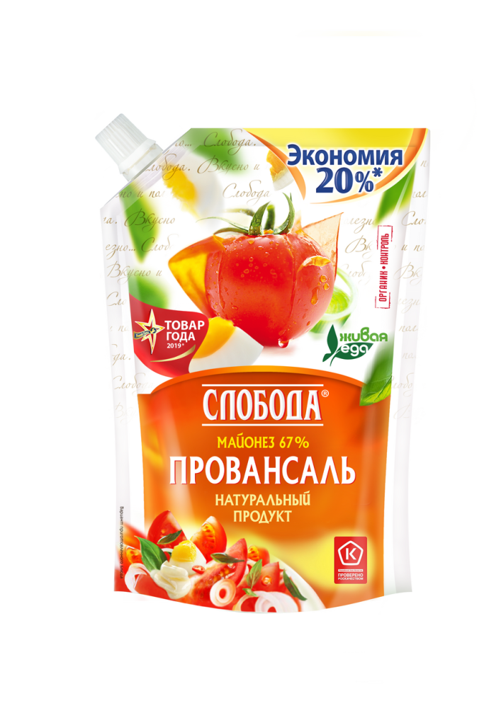 Майонез Слобода Провансаль 67% 800мл