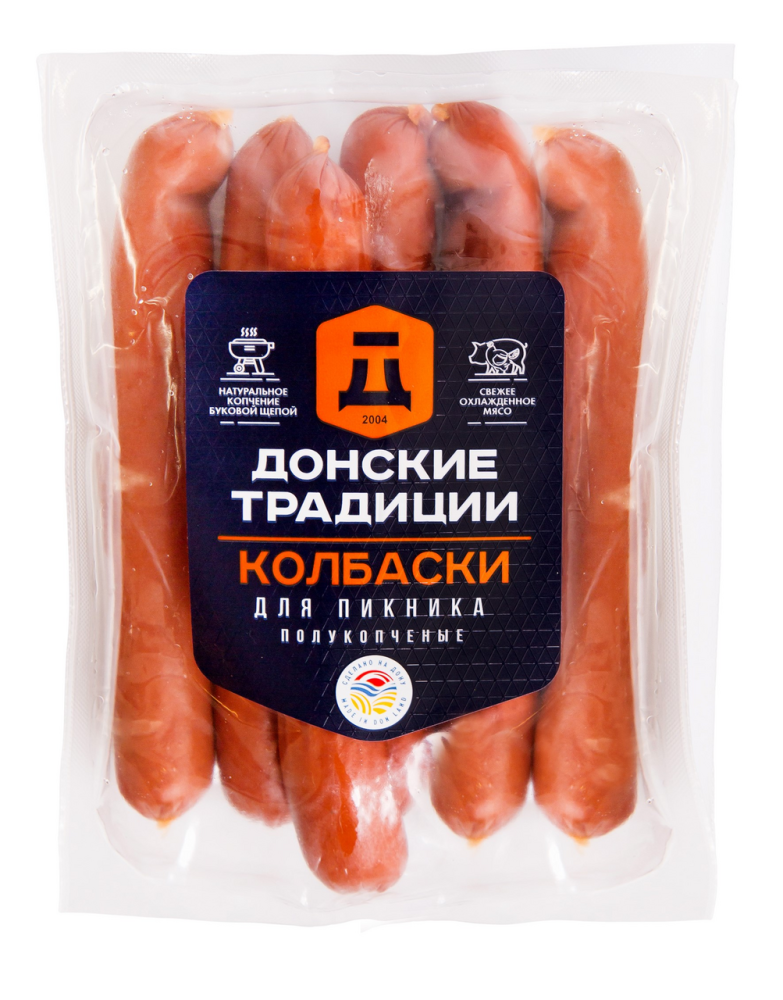 Колбаски Донские традиции для пикника полукопченые, 400г